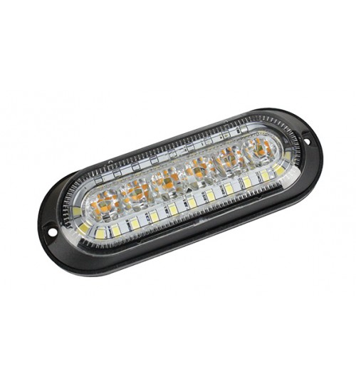 White and Amber 32 LED Warning Light LED17AW